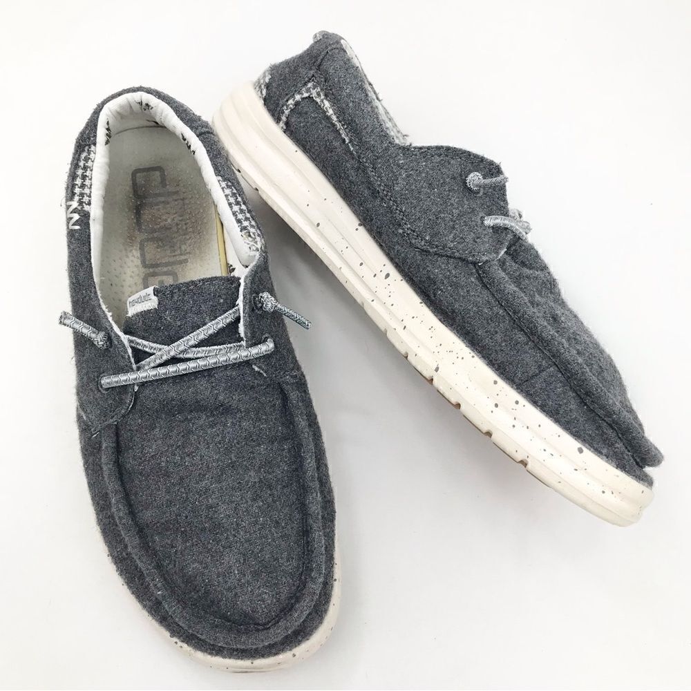 Hey Dude Welsh Grey Houndstooth Slip On Casual Shoes